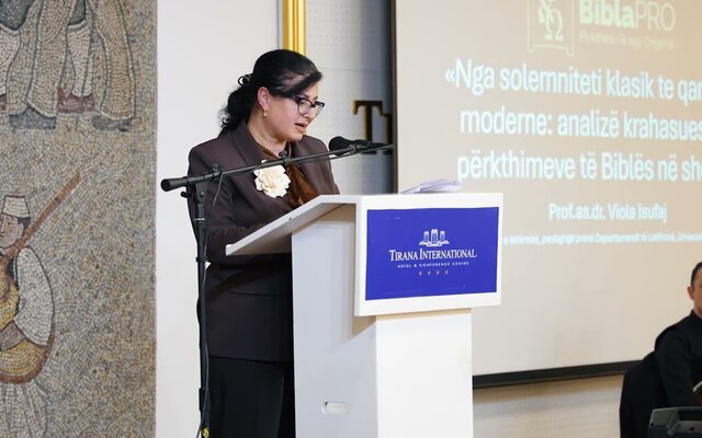 Nga solemniteti klasik te qartësia moderne: analizë krahasuese e përkthimeve të Biblës në shqip” – Prof.as.dr. Viola Isufaj